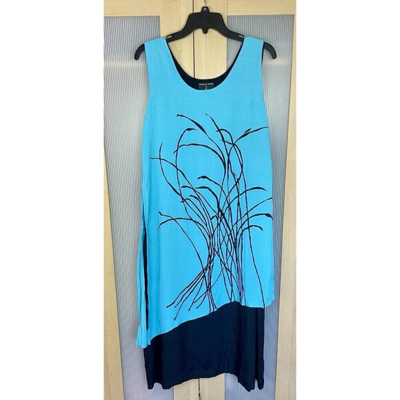 Dresses & Skirts - Anthony Marc Hankins Women's Blue Maxi Dress Sz XL‎ Arttowear Lagen Look Summer